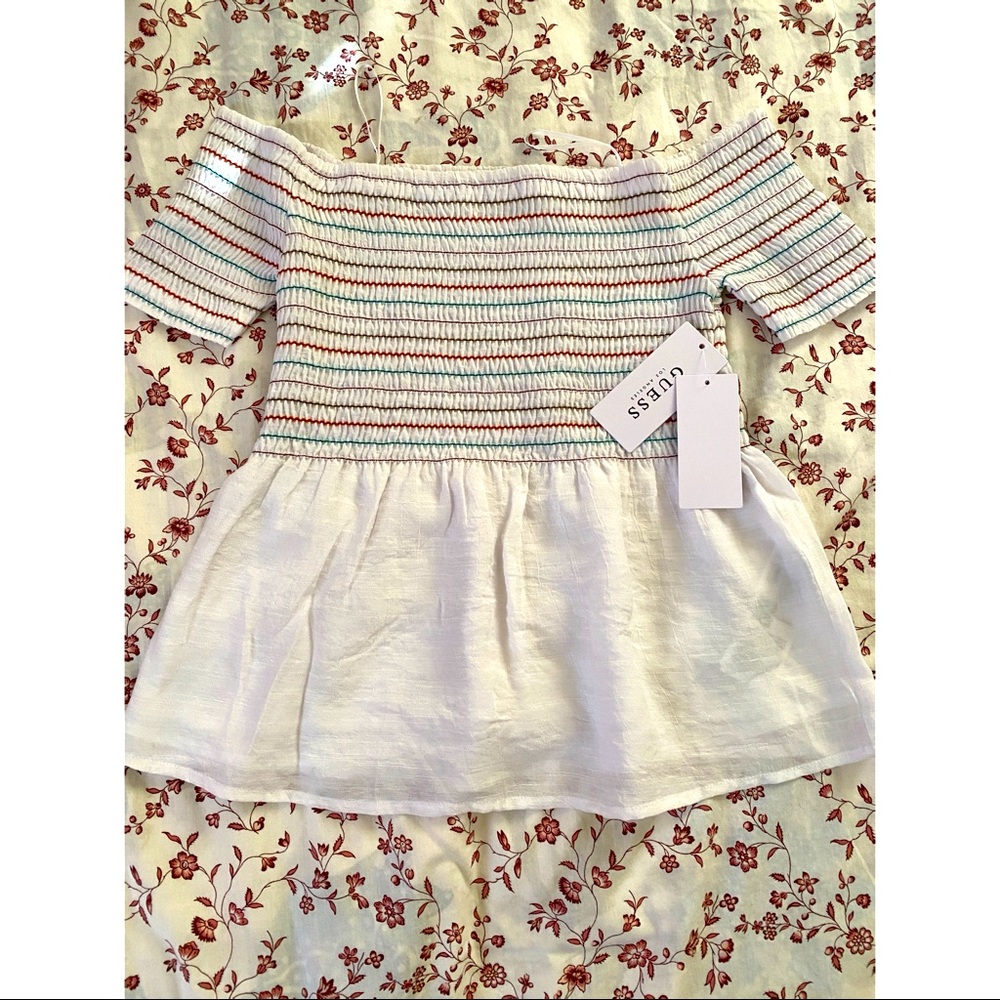 Off shoulder sunkissed top